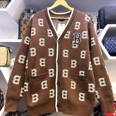 CARDIGAN MLB CHÍNH HÃNG NÂU BOSTON AUTH TRUE REAL ẢNH SẢN PHẨM