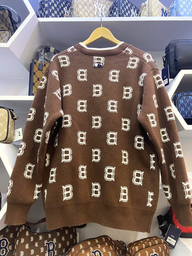 CARDIGAN MLB CHÍNH HÃNG NÂU BOSTON AUTH TRUE REAL ẢNH SẢN PHẨM