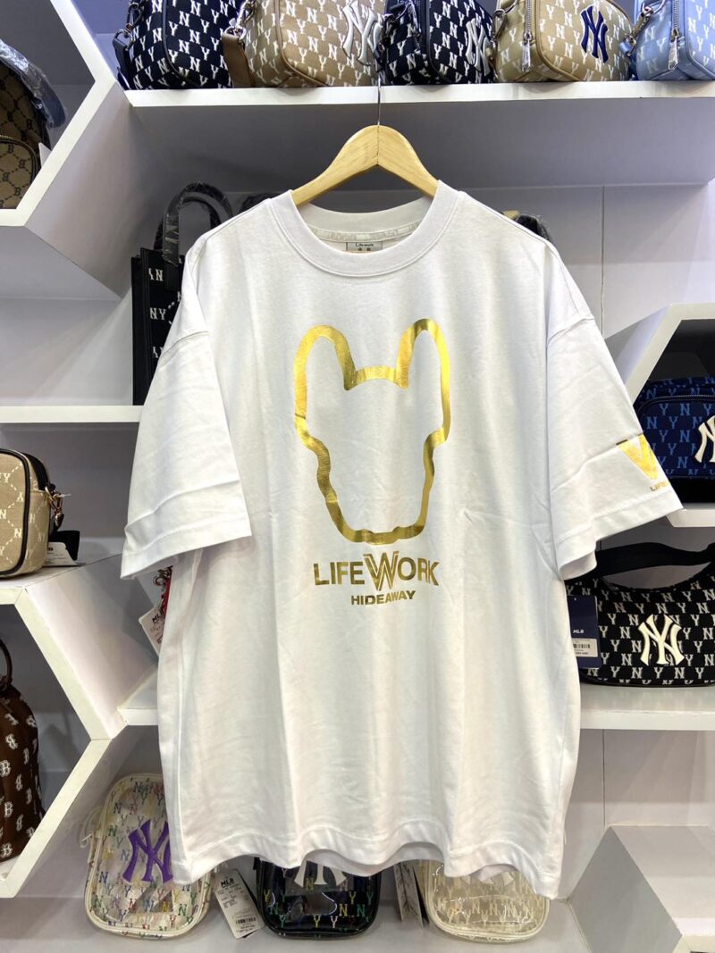 ÁO THUN PHÔNG LIFEWORK HÌNH CHÓ CHÍNH HÃNG KOREA BASIC TRUE AUTHENTIC REAL