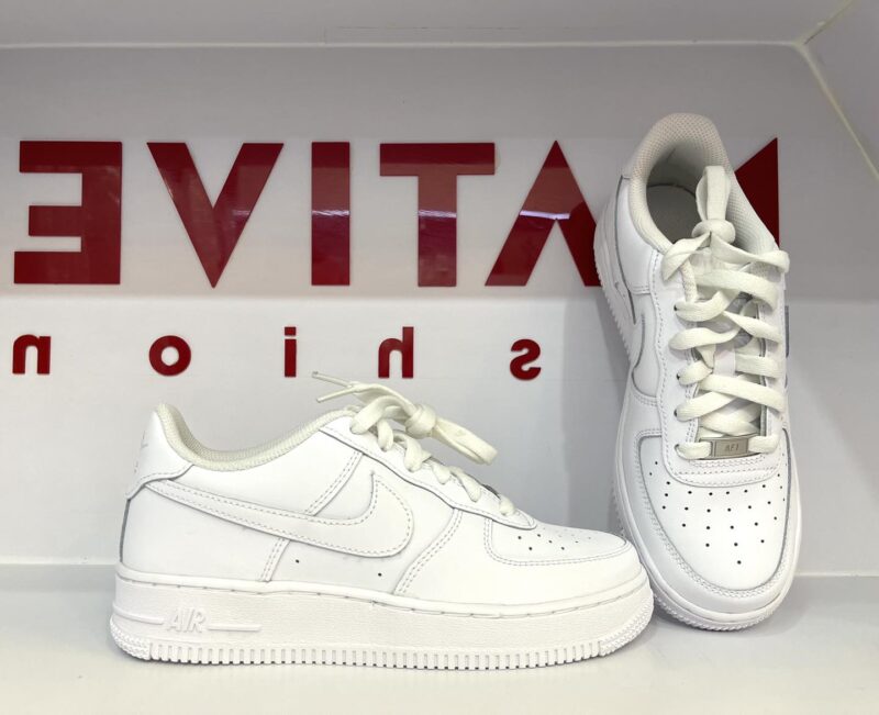 NIKE "AIR FORCE 1 LE (GS) FULL TRẮNG" AIR FORCE 1 CHÍNH HÃNG NHẬP MỸ TRUE AUTHENTIC REAL